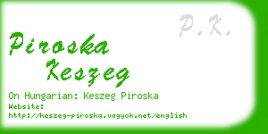 piroska keszeg business card